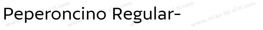 Peperoncino Regular字体转换